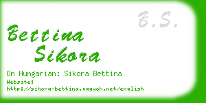 bettina sikora business card